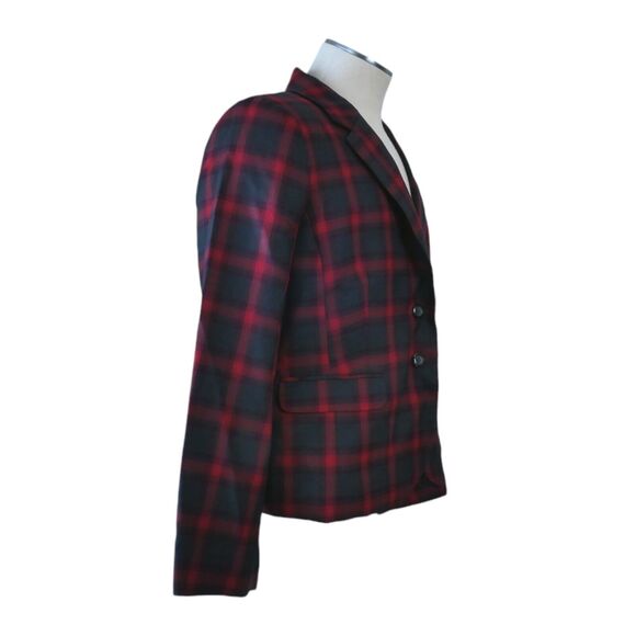Vintage Pendleton Sz 18P 16 Red Green Wool Blazer Retro Christmas Office Career - Picture 7 of 11